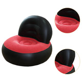 Maxbell Inflatable Sofa for Adults Soft Versatile Air Couch for Home Outdoor Camping Black and Red