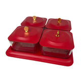 Maxbell Divided Serving Tray Dried Fruit Snack Serving Plate for Kitchen Nuts Sweets