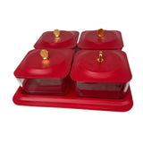 Maxbell Divided Serving Tray Dried Fruit Snack Serving Plate for Kitchen Nuts Sweets