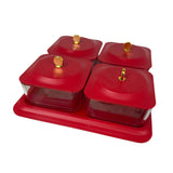 Maxbell Divided Serving Tray Dried Fruit Snack Serving Plate for Kitchen Nuts Sweets