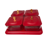 Maxbell Divided Serving Tray Dried Fruit Snack Serving Plate for Kitchen Nuts Sweets