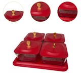 Maxbell Divided Serving Tray Dried Fruit Snack Serving Plate for Kitchen Nuts Sweets