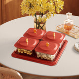 Maxbell Divided Serving Tray Dried Fruit Snack Serving Plate for Kitchen Nuts Sweets