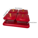 Maxbell Divided Serving Tray Dried Fruit Snack Serving Plate for Kitchen Nuts Sweets
