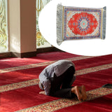 Maxbell Muslim Prayer Rug Eid Mat Ramadan Gift Praying Carpet for Prayer Room Temple Red