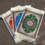 Maxbell Muslim Prayer Rug Eid Mat Ramadan Gift Praying Carpet for Prayer Room Temple Green