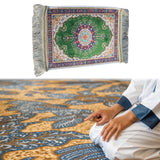 Maxbell Muslim Prayer Rug Eid Mat Ramadan Gift Praying Carpet for Prayer Room Temple Green