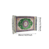 Maxbell Muslim Prayer Rug Eid Mat Ramadan Gift Praying Carpet for Prayer Room Temple Green