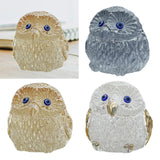 Maxbell Owl Statue Art Gift Feng Shui Sculpture for Office Table Centerpiece Cabinet Gray
