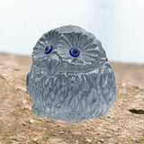 Maxbell Owl Statue Art Gift Feng Shui Sculpture for Office Table Centerpiece Cabinet Gray