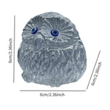 Maxbell Owl Statue Art Gift Feng Shui Sculpture for Office Table Centerpiece Cabinet Gray