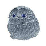 Maxbell Owl Statue Art Gift Feng Shui Sculpture for Office Table Centerpiece Cabinet Gray
