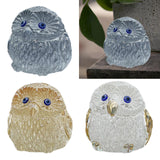 Maxbell Owl Statue Art Gift Feng Shui Sculpture for Office Table Centerpiece Cabinet Gray