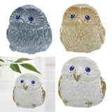 Maxbell Owl Statue Art Gift Feng Shui Sculpture for Office Table Centerpiece Cabinet Gray