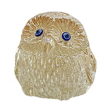 Maxbell Owl Statue Art Gift Feng Shui Sculpture for Office Table Centerpiece Cabinet Champagne