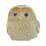 Maxbell Owl Statue Art Gift Feng Shui Sculpture for Office Table Centerpiece Cabinet Champagne
