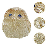 Maxbell Owl Statue Art Gift Feng Shui Sculpture for Office Table Centerpiece Cabinet Champagne
