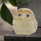Maxbell Owl Statue Art Gift Feng Shui Sculpture for Office Table Centerpiece Cabinet Champagne
