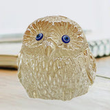 Maxbell Owl Statue Art Gift Feng Shui Sculpture for Office Table Centerpiece Cabinet Champagne