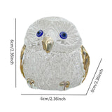 Maxbell Owl Statue Art Gift Feng Shui Sculpture for Office Table Centerpiece Cabinet Clear