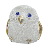 Maxbell Owl Statue Art Gift Feng Shui Sculpture for Office Table Centerpiece Cabinet Clear