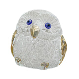 Maxbell Owl Statue Art Gift Feng Shui Sculpture for Office Table Centerpiece Cabinet Clear