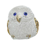 Maxbell Owl Statue Art Gift Feng Shui Sculpture for Office Table Centerpiece Cabinet Clear