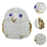 Maxbell Owl Statue Art Gift Feng Shui Sculpture for Office Table Centerpiece Cabinet Clear