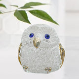 Maxbell Owl Statue Art Gift Feng Shui Sculpture for Office Table Centerpiece Cabinet Clear