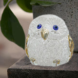 Maxbell Owl Statue Art Gift Feng Shui Sculpture for Office Table Centerpiece Cabinet Clear