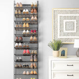 Maxbell over The Door Shoe Organizer Stylish Shoe Storage for Bedroom Pantry Nursery Black