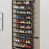 Maxbell over The Door Shoe Organizer Stylish Shoe Storage for Bedroom Pantry Nursery Black