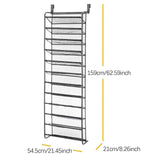 Maxbell over The Door Shoe Organizer Stylish Shoe Storage for Bedroom Pantry Nursery Black