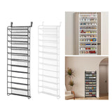 Maxbell over The Door Shoe Organizer Stylish Shoe Storage for Bedroom Pantry Nursery Black