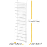 Maxbell over The Door Shoe Organizer Stylish Shoe Storage for Bedroom Pantry Nursery White