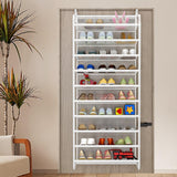 Maxbell over The Door Shoe Organizer Stylish Shoe Storage for Bedroom Pantry Nursery White