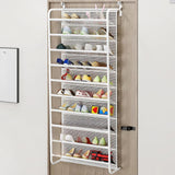 Maxbell over The Door Shoe Organizer Stylish Shoe Storage for Bedroom Pantry Nursery White
