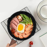 Maxbell Frying Pan Wok Pan Skillet Steak Pan for Home Electric Gas Cooker Restaurant 16.5cmx33cmx5cm