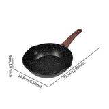 Maxbell Frying Pan Wok Pan Skillet Steak Pan for Home Electric Gas Cooker Restaurant 16.5cmx33cmx5cm
