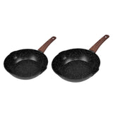 Maxbell Frying Pan Wok Pan Skillet Steak Pan for Home Electric Gas Cooker Restaurant 16.5cmx33cmx5cm
