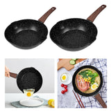 Maxbell Frying Pan Wok Pan Skillet Steak Pan for Home Electric Gas Cooker Restaurant 16.5cmx33cmx5cm