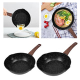 Maxbell Frying Pan Wok Pan Skillet Steak Pan for Home Electric Gas Cooker Restaurant 16.5cmx33cmx5cm