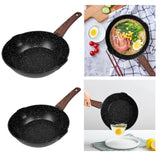 Maxbell Frying Pan Wok Pan Skillet Steak Pan for Home Electric Gas Cooker Restaurant 16.5cmx33cmx5cm