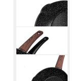 Maxbell Frying Pan Wok Pan Skillet Steak Pan for Home Electric Gas Cooker Restaurant 16.5cmx33cmx5cm
