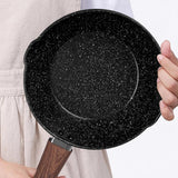 Maxbell Frying Pan Wok Pan Skillet Steak Pan for Home Electric Gas Cooker Restaurant 16.5cmx33cmx5cm