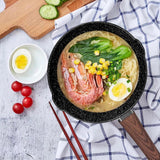 Maxbell Frying Pan Wok Pan Skillet Steak Pan for Home Electric Gas Cooker Restaurant 18.5cmx35cmx6cm