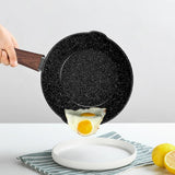 Maxbell Frying Pan Wok Pan Skillet Steak Pan for Home Electric Gas Cooker Restaurant 18.5cmx35cmx6cm