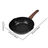 Maxbell Frying Pan Wok Pan Skillet Steak Pan for Home Electric Gas Cooker Restaurant 18.5cmx35cmx6cm