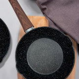 Maxbell Frying Pan Wok Pan Skillet Steak Pan for Home Electric Gas Cooker Restaurant 18.5cmx35cmx6cm