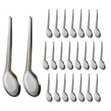Maxbell 24Pcs Dinner Spoons Polished Soup Spoons for Gravies Cafe Bar Serving Sauce L